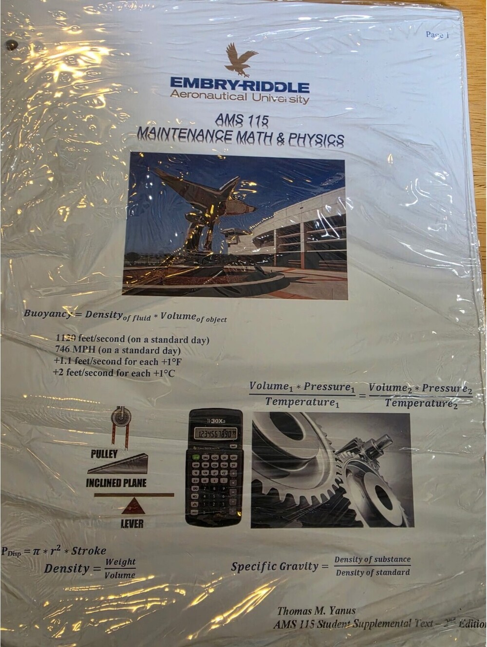 Embry Riddle Aeronautical University AMS 115 Student Supplemental Text